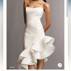 BHLDN Flamenco-Hem Asymmetrical Midi Dress